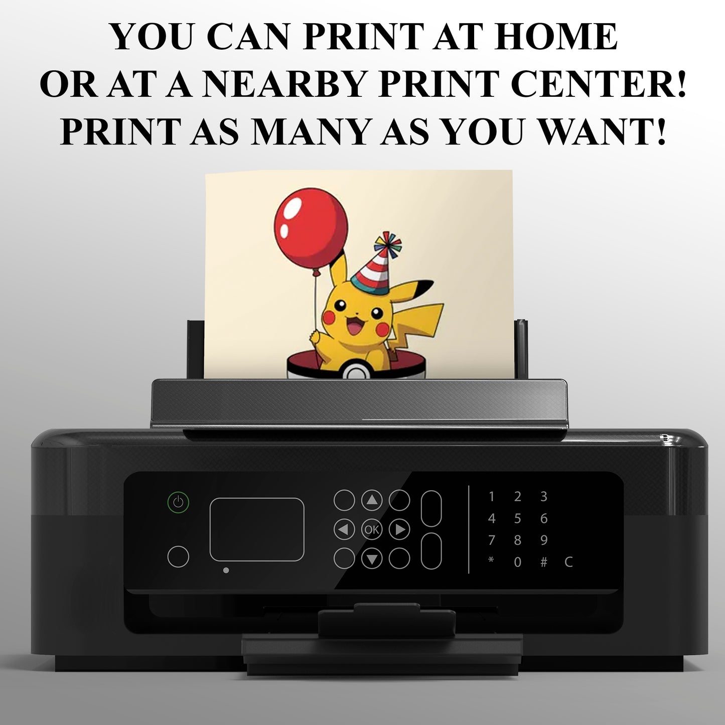 Pokemon Thank You Cards Invite - CreativeRino
