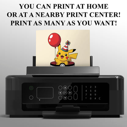 Pokemon Thank You Cards Invite - CreativeRino