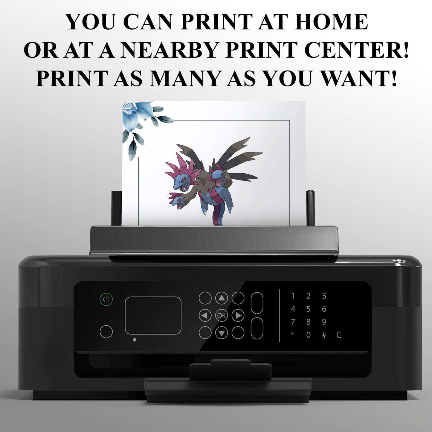 Pokemon Hydreigon Thank You Card - CreativeRino