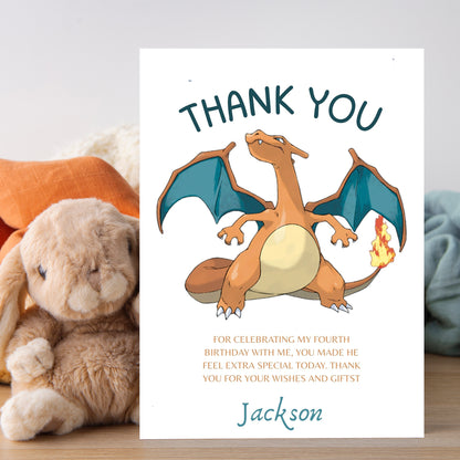 Charizard Thank You Card Invite - CreativeRino