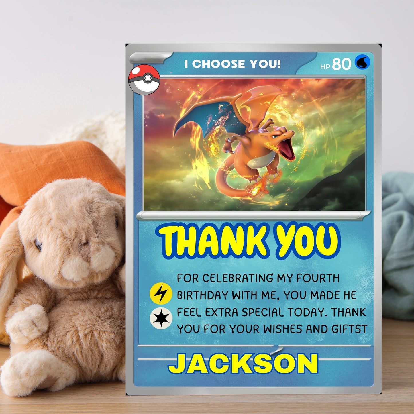 Charizard Thank You Cards - CreativeRino