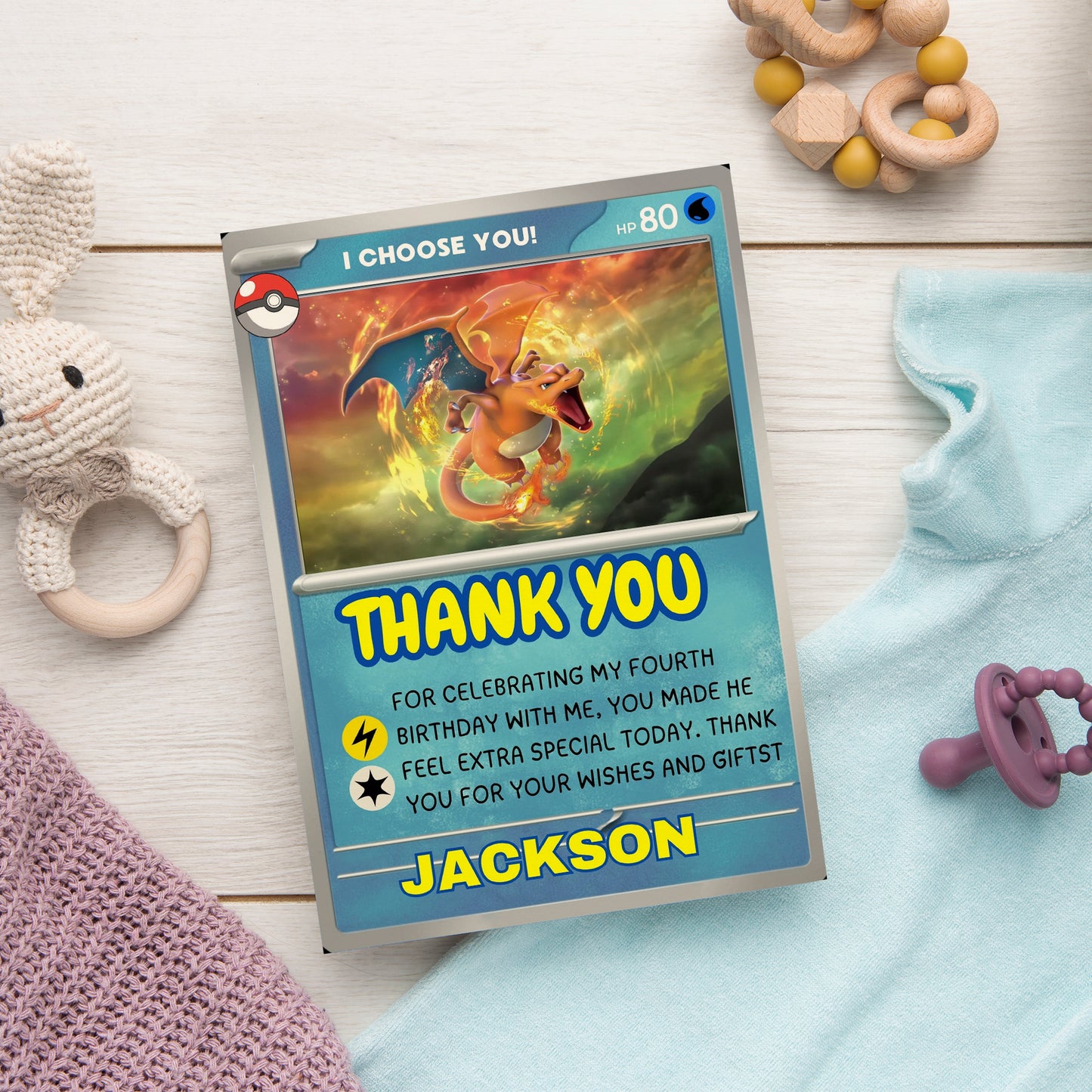 Charizard Thank You Cards - CreativeRino
