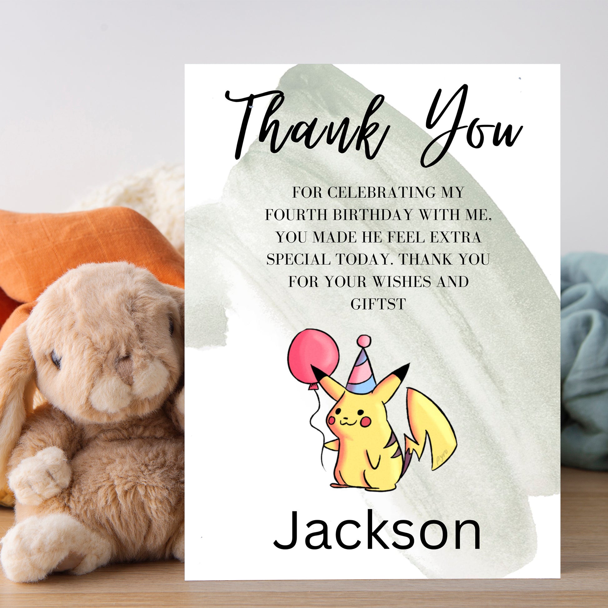 Pokemon Thank You Card Template - CreativeRino