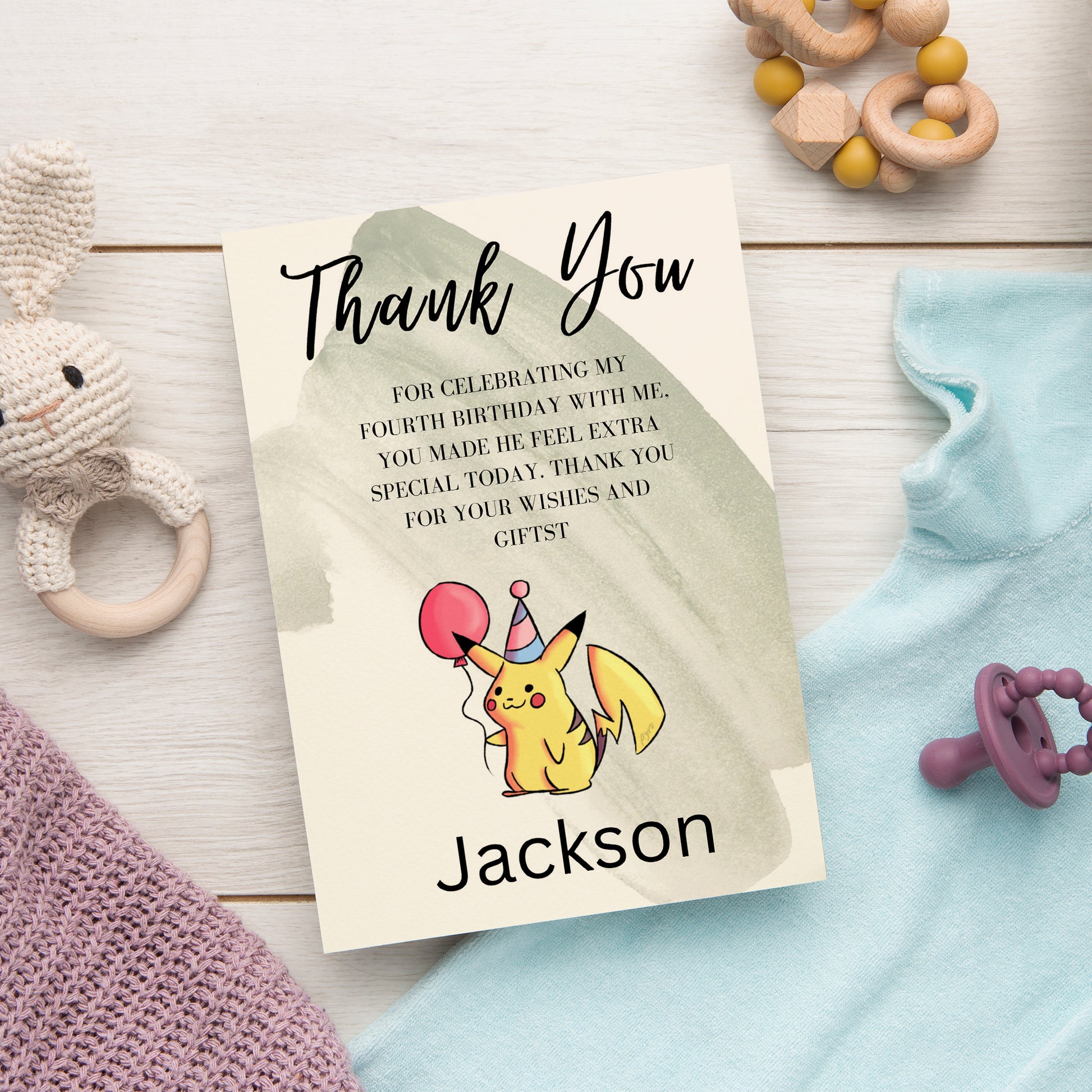 Pokemon Thank You Card Template - CreativeRino