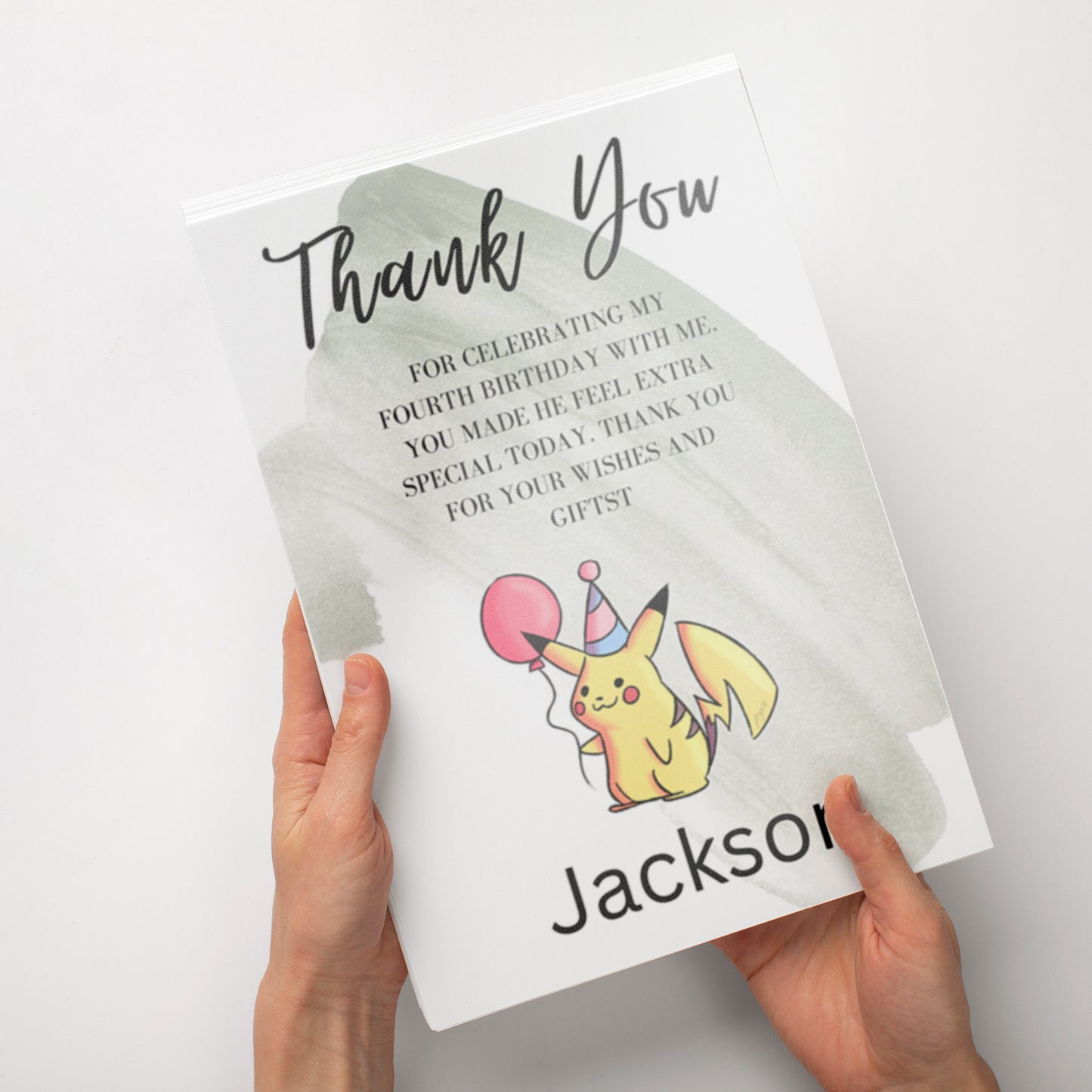 Pokemon Thank You Card Template - CreativeRino