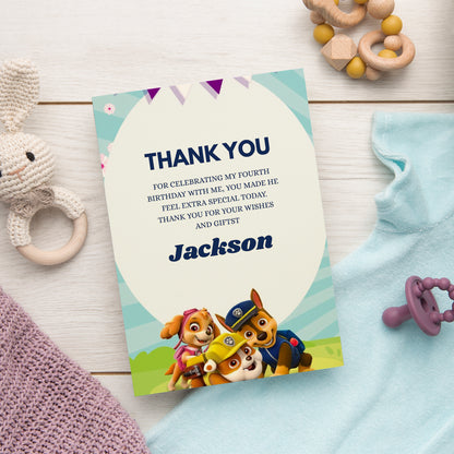 Paw Patrol Printable Thank You Card - CreativeRino