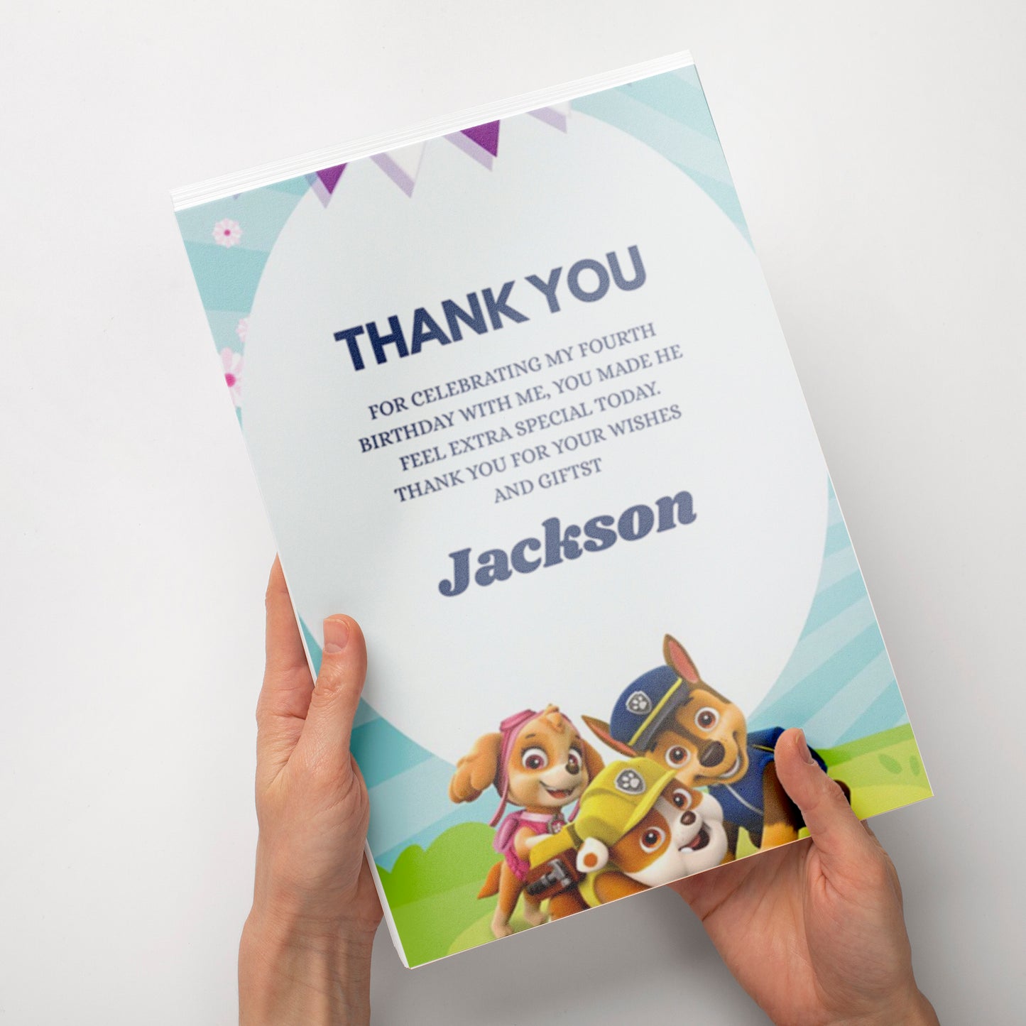 Paw Patrol Printable Thank You Card - CreativeRino