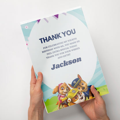 Paw Patrol Printable Thank You Card - CreativeRino