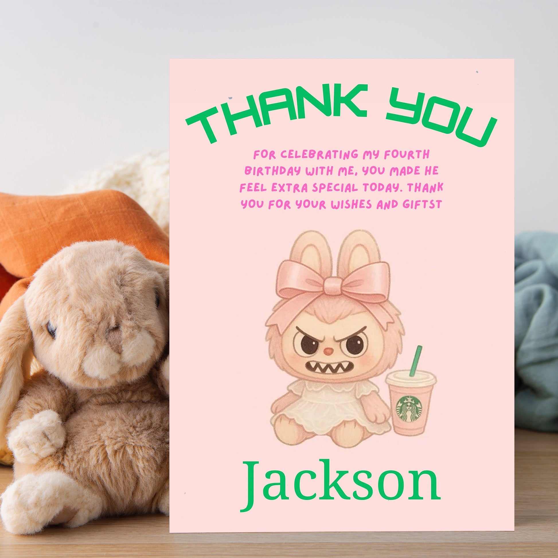 Labubu Thank You Card - CreativeRino