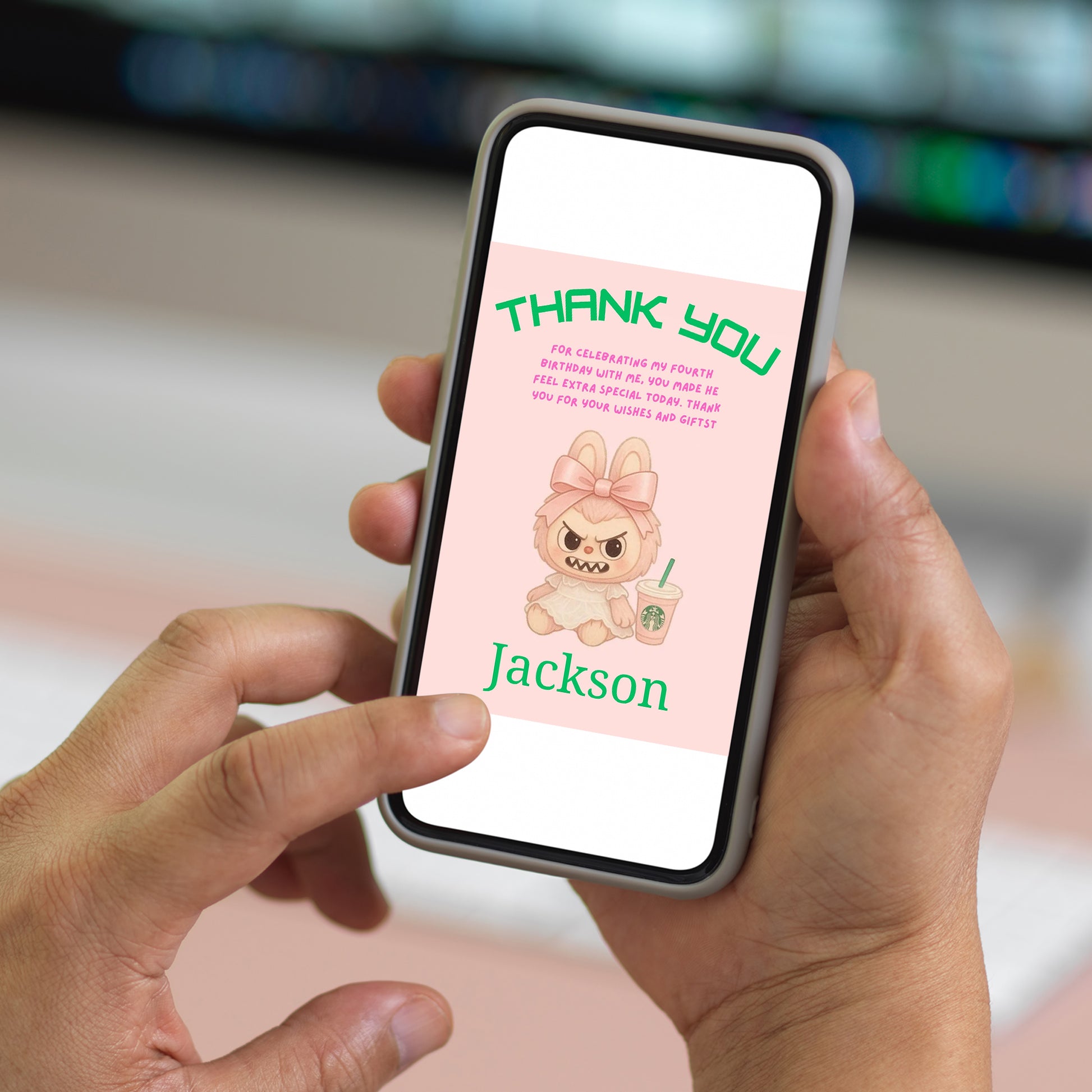 Labubu Thank You Card - CreativeRino