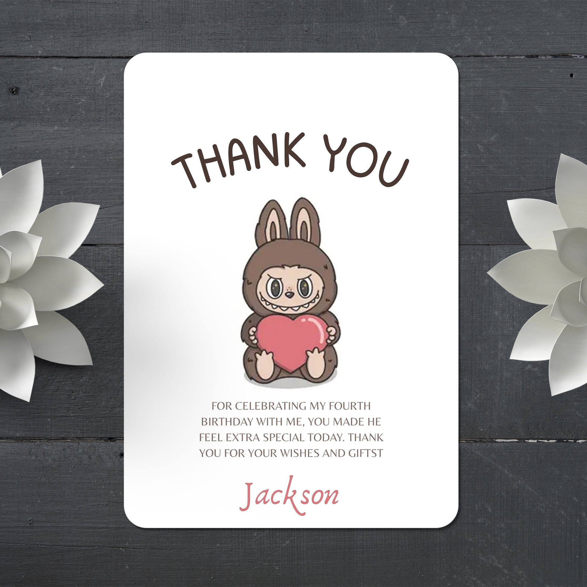 graded labubu card Labubu Digital Thank You Card – CreativeRino