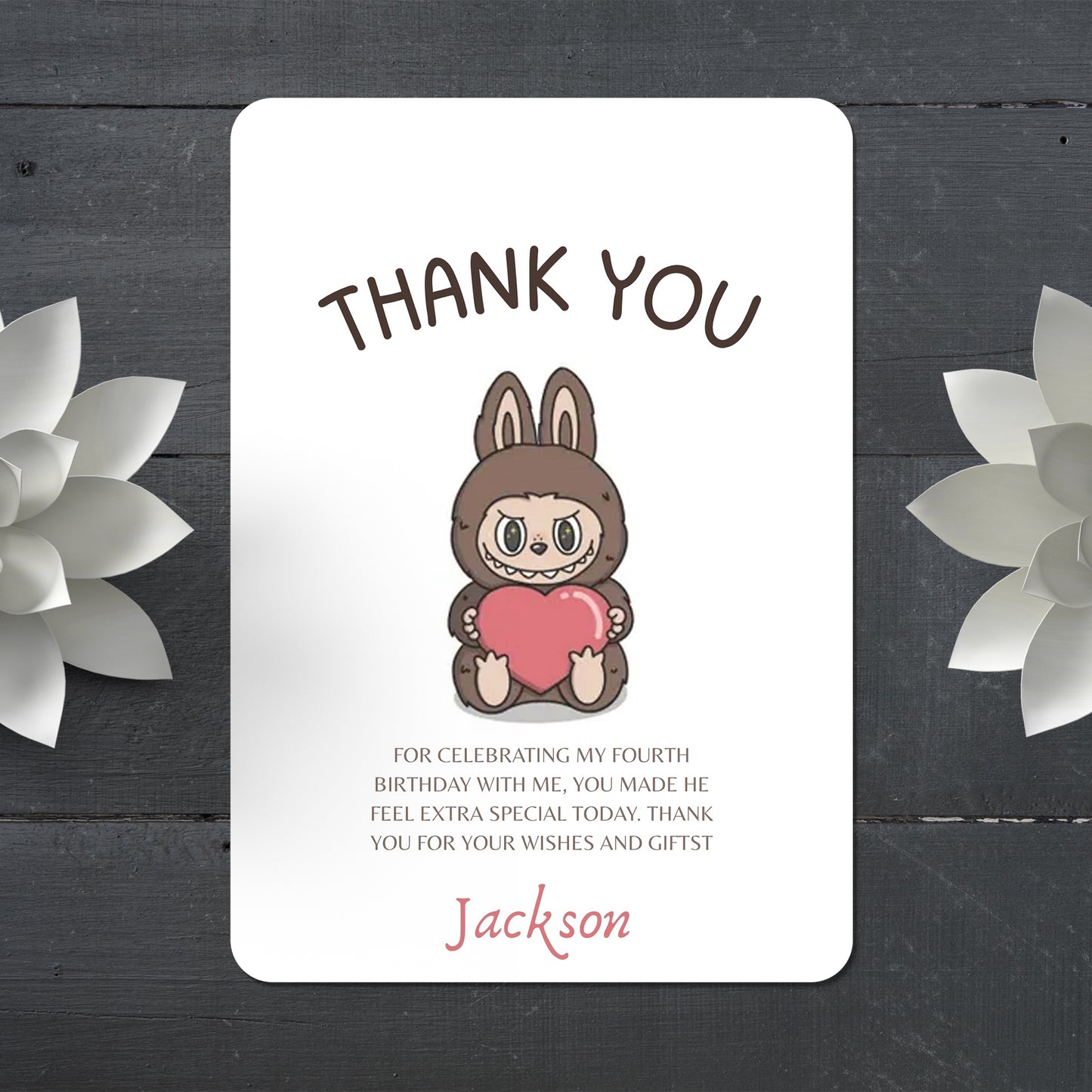 Labubu Digital Thank You Card - CreativeRino
