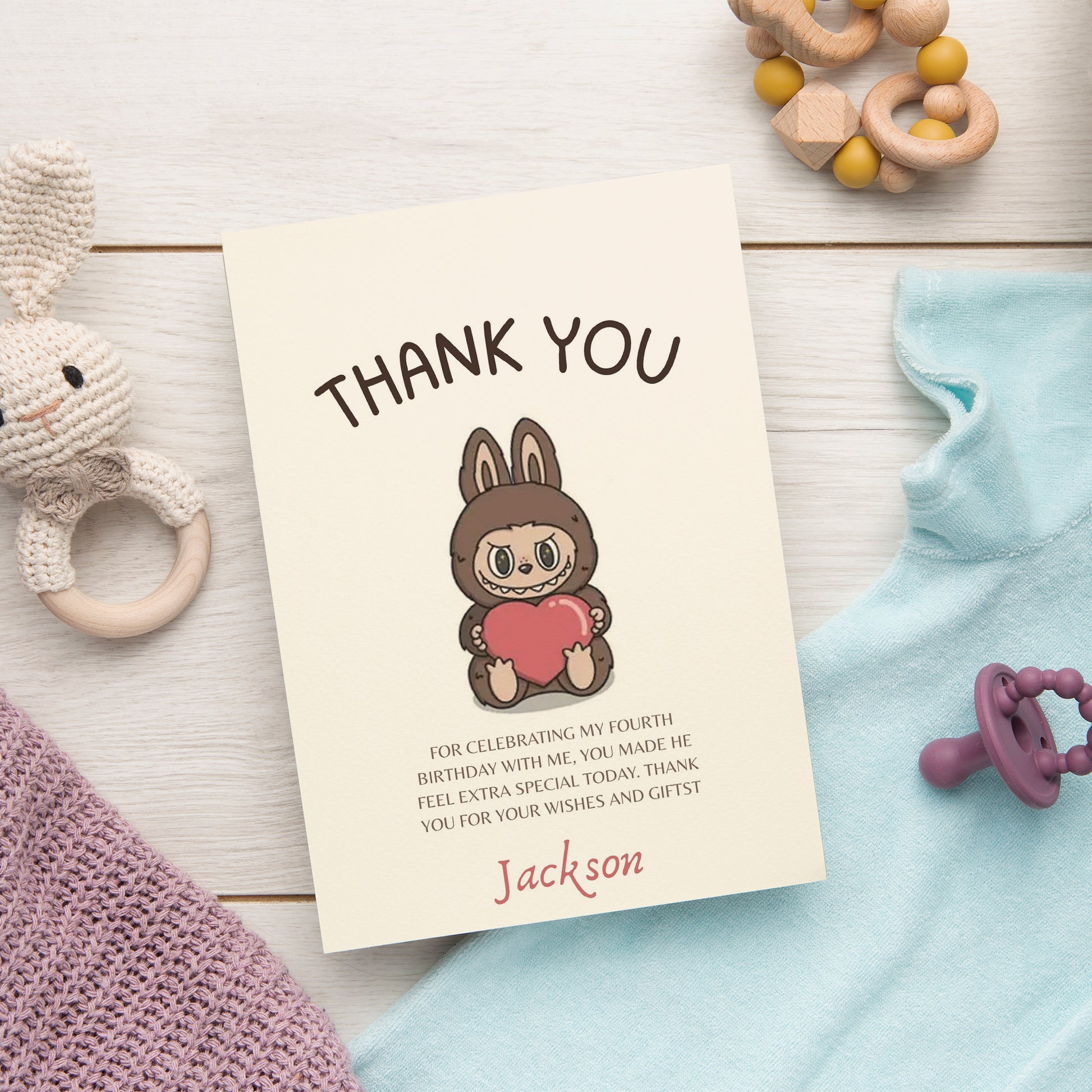 Labubu Digital Thank You Card - CreativeRino