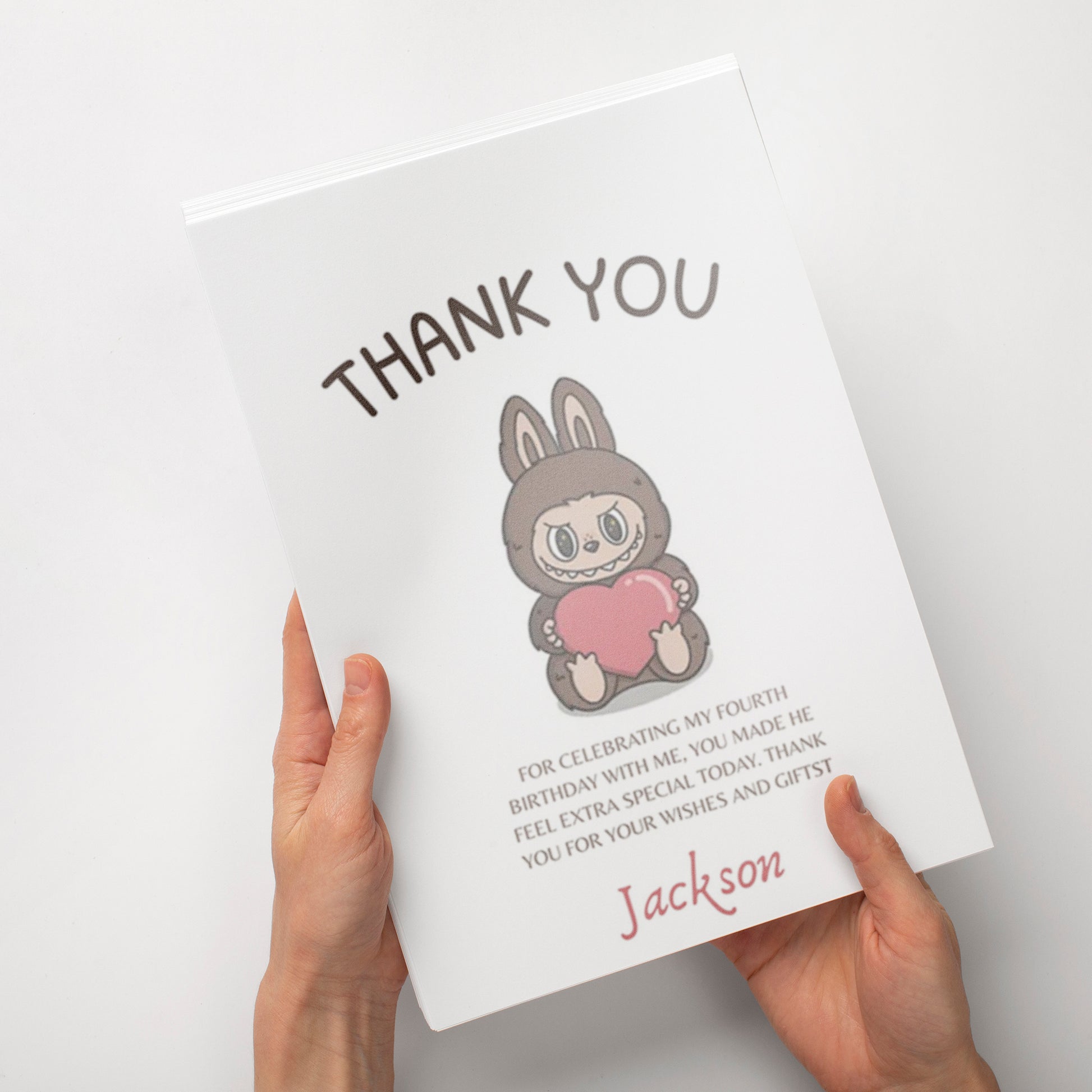 Labubu Digital Thank You Card - CreativeRino