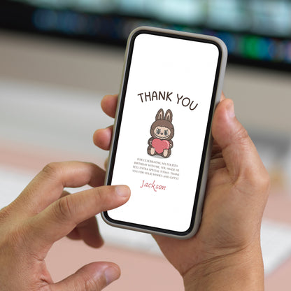 Labubu Digital Thank You Card - CreativeRino
