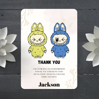 Labubu Editable Thank You Card - CreativeRino
