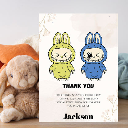 Labubu Editable Thank You Card - CreativeRino