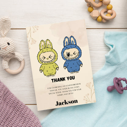 Labubu Editable Thank You Card - CreativeRino