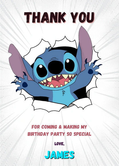 Stitch Thank You Card Template - CreativeRino