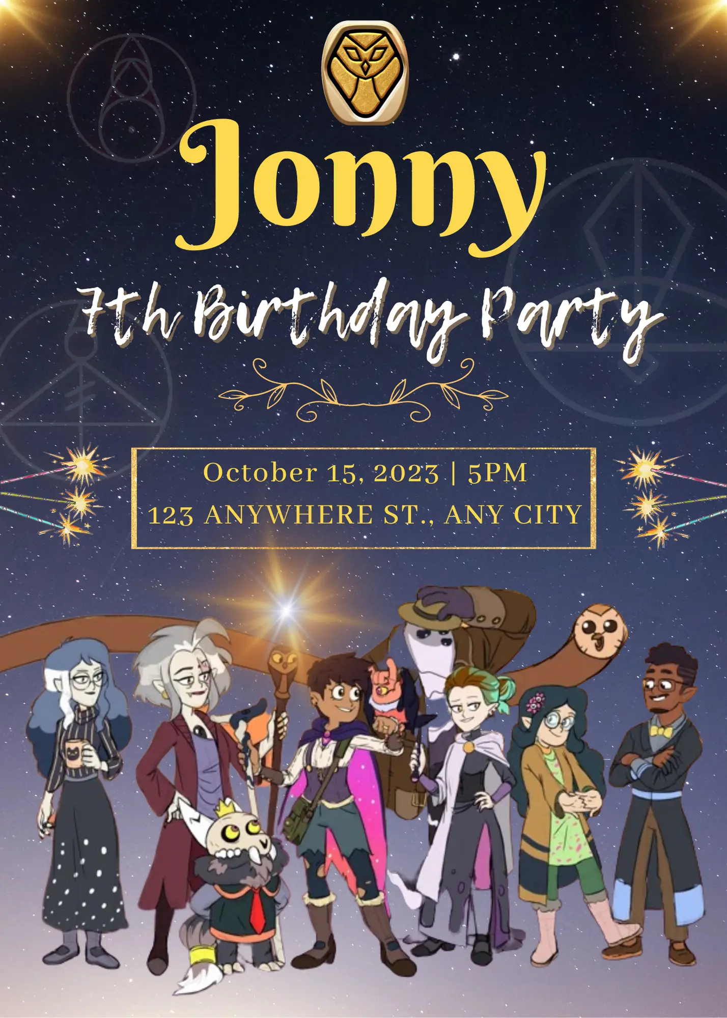 The Owl House Birthday Invitation Template - CreativeRino
