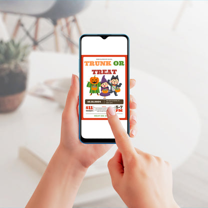 Trunk or Treat Halloween Invitation Template - CreativeRino