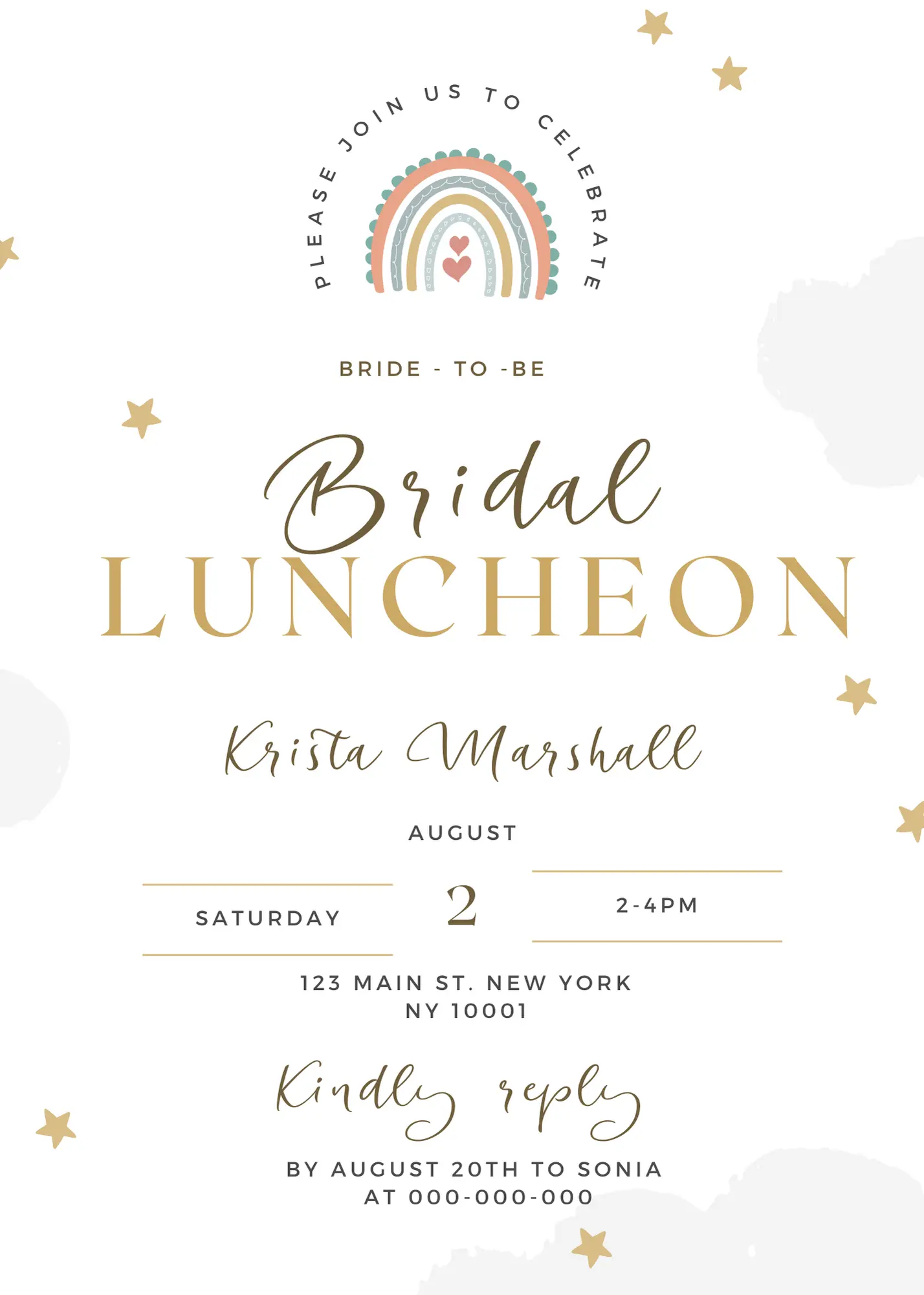 Bridal Luncheon Invitation Template - CreativeRino