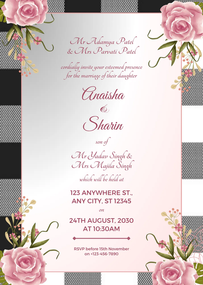 Mackenzie Wedding Invitation Template - CreativeRino
