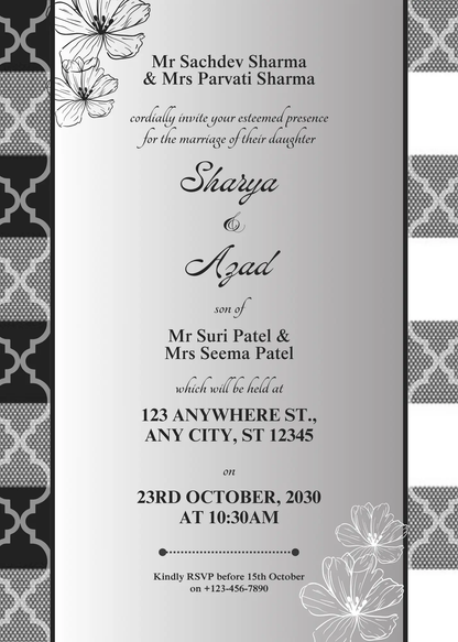 Mackenzie Wedding Invitation Template - CreativeRino