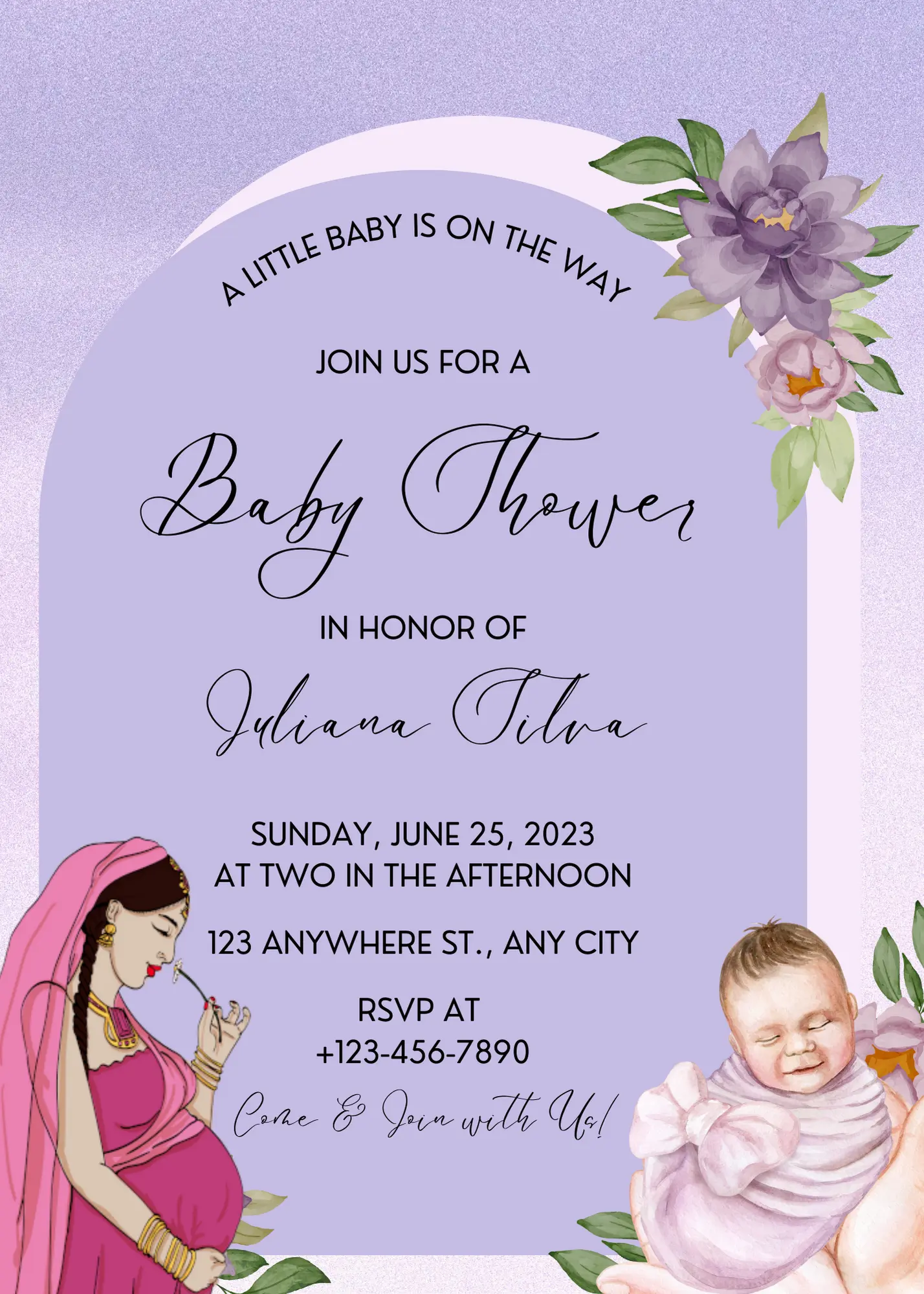 Indian Baby Shower Invitation - CreativeRino