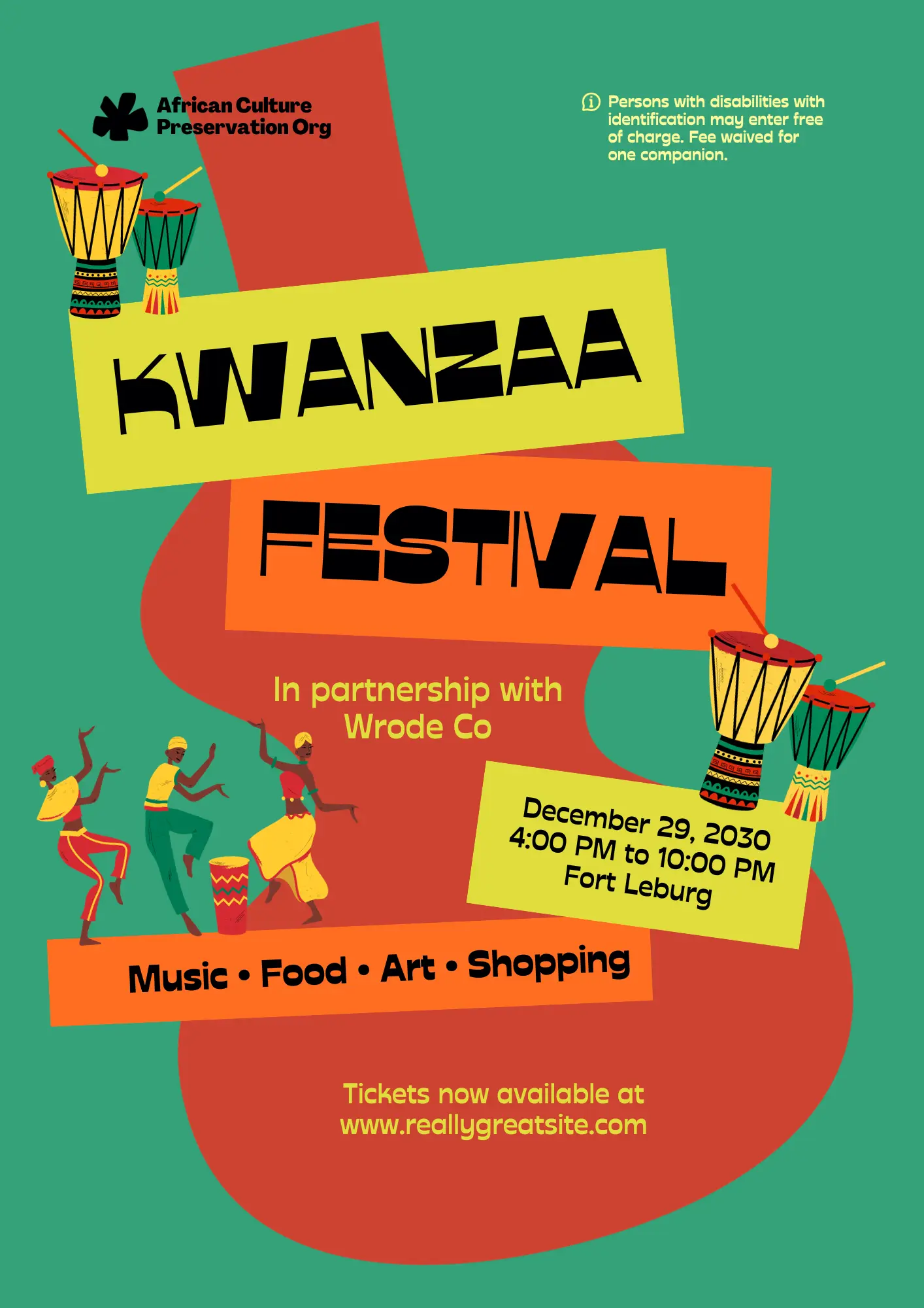 Celebrate Kwanzaa Festival Invitation Template - CreativeRino