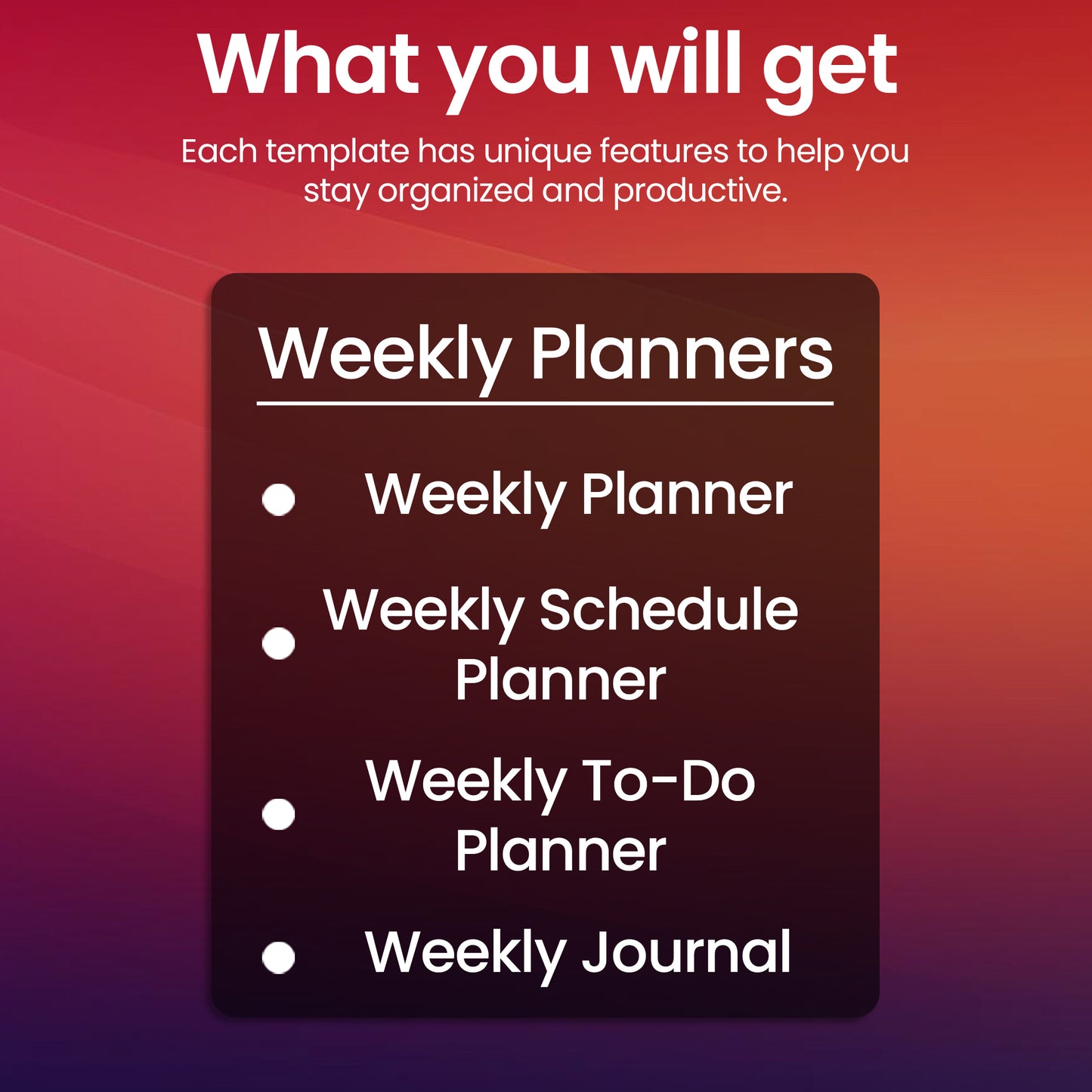 4 Supernote Weekly Planner Template Bundle