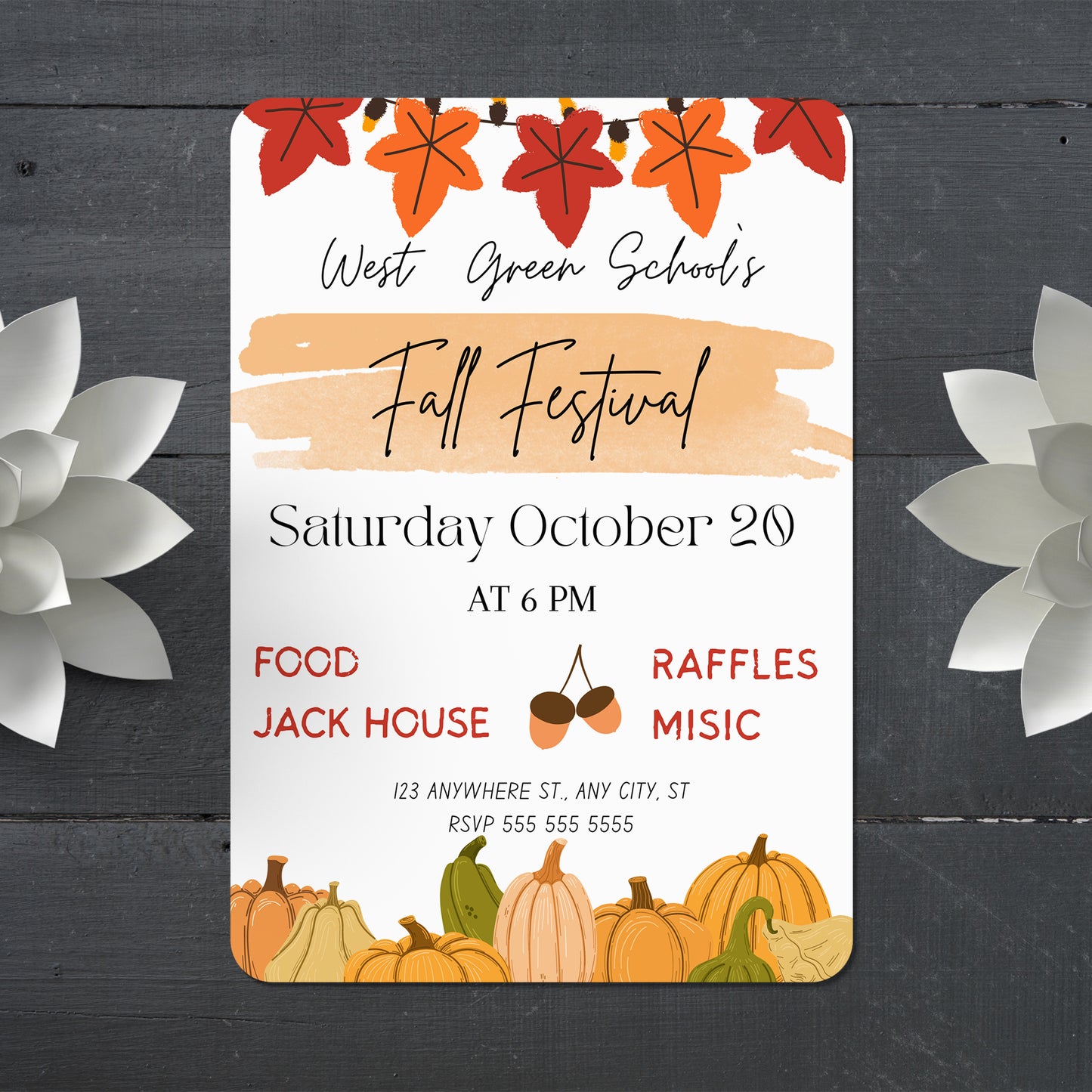 Fall Festival Halloween Invitation Template - CreativeRino