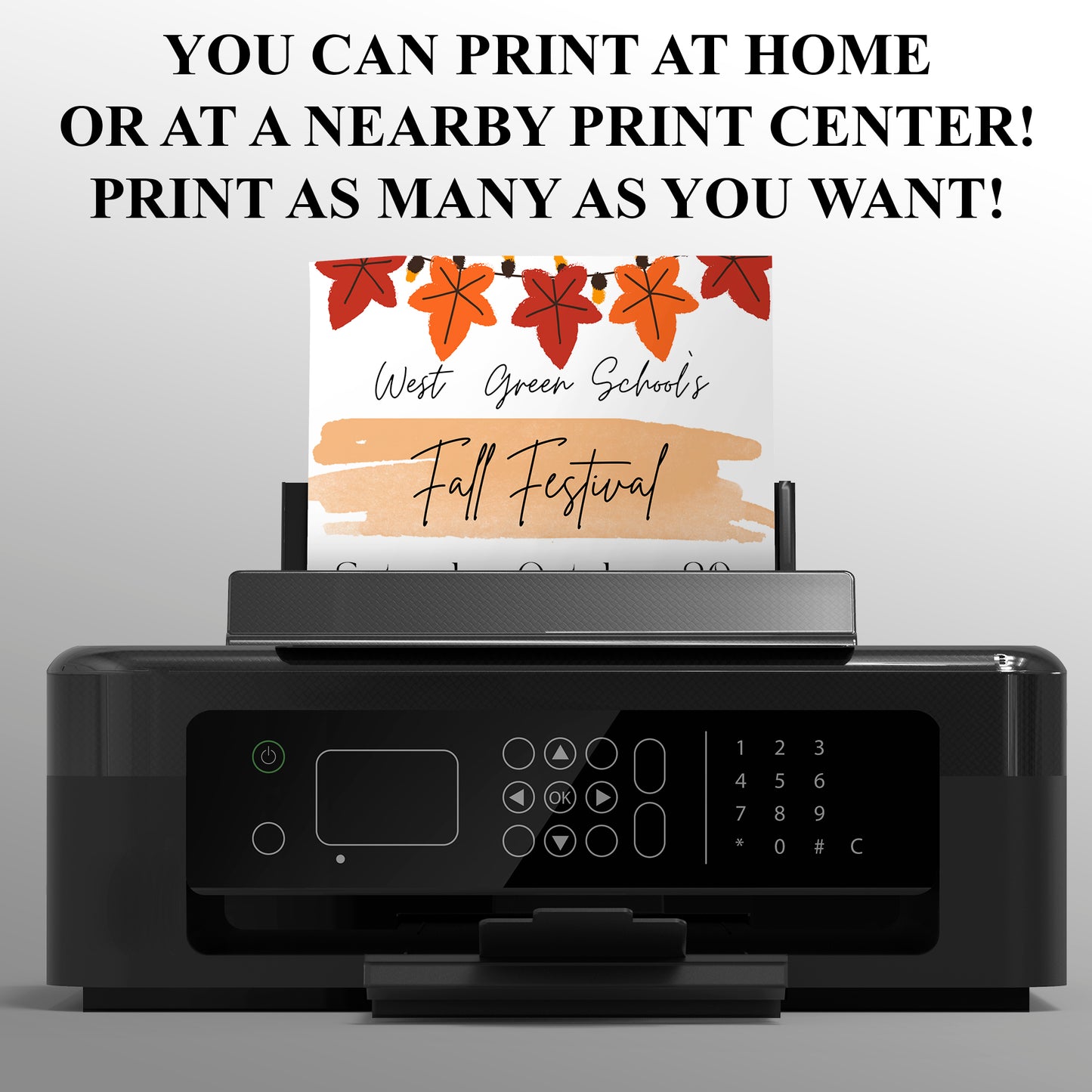 Fall Festival Halloween Invitation Template - CreativeRino