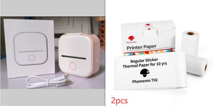 Portable Mini Thermal Label Printer Home Photo Printer Student Wrong Question Printer Bluetooth-compatible Mini Label Printer Price Tag CreativeRino