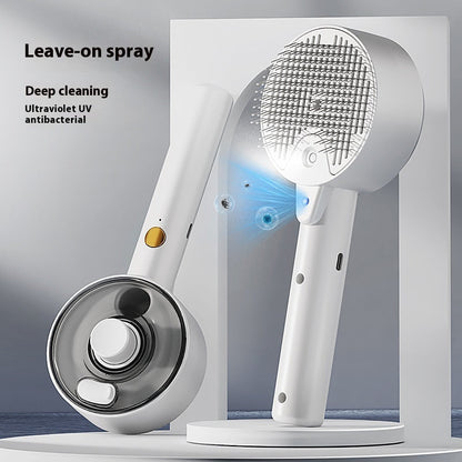 2-in-1 Steam Pet Grooming Brush for Dogs & Cats – Self Cleaning Animal Hair Remover Comb CreativeRino