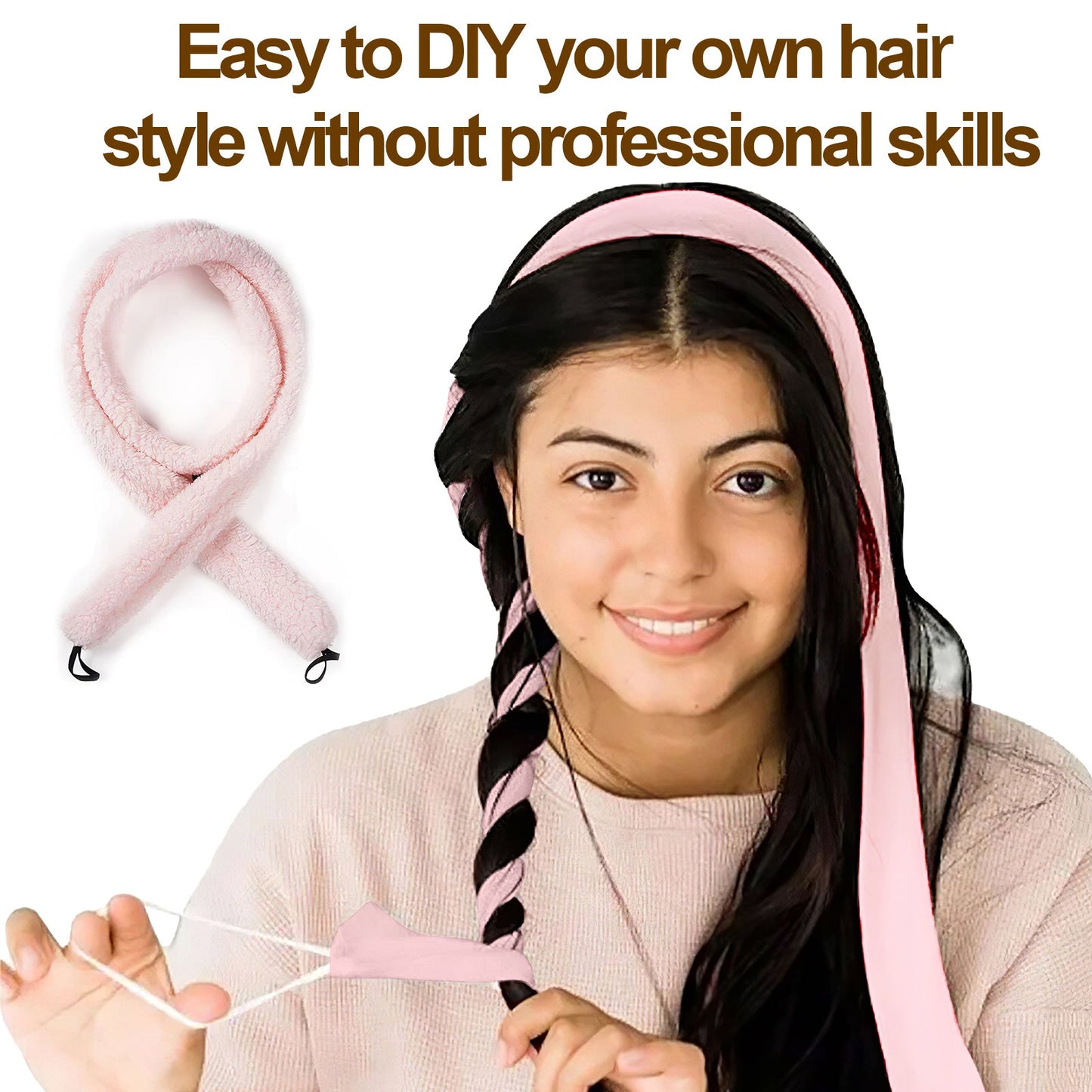 Luxurious Satin Heatless Hair Curler | Damage-Free Overnight Soft Waves Ribbon | DIY Sleep-In Hair Styling Tool for All Hair Types CreativeRino