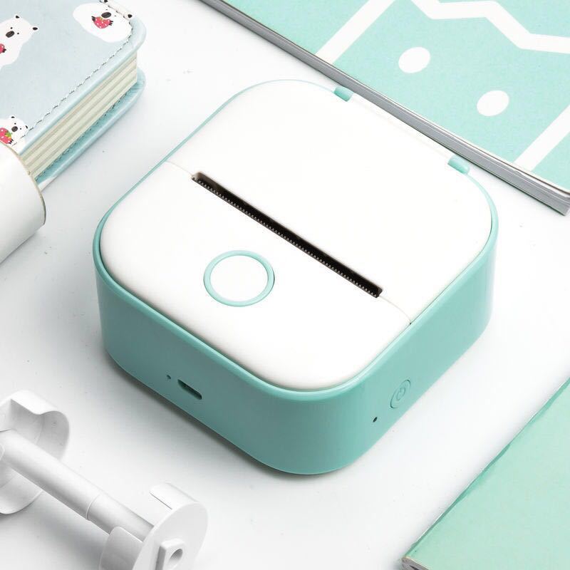 Portable Mini Thermal Label Printer Home Photo Printer Student Wrong Question Printer Bluetooth-compatible Mini Label Printer Price Tag CreativeRino