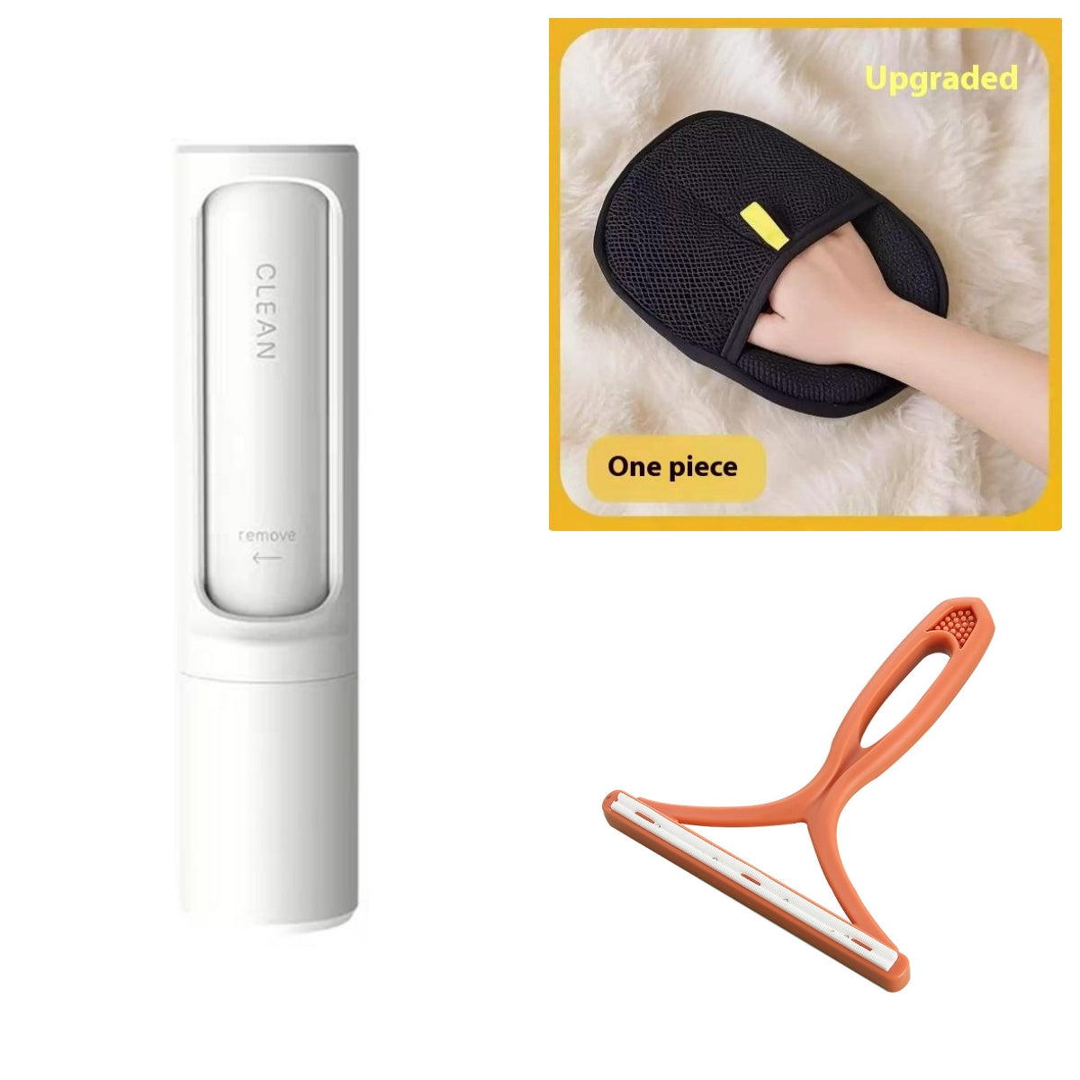 2-in-1 Reusable Pet Hair Remover Brush & Lint Roller – Self Cleaning Portable Fur Remover for Cat & Dog Hair, Clothes, Sofa, Carpet & Furniture Cleaning Tool CreativeRino