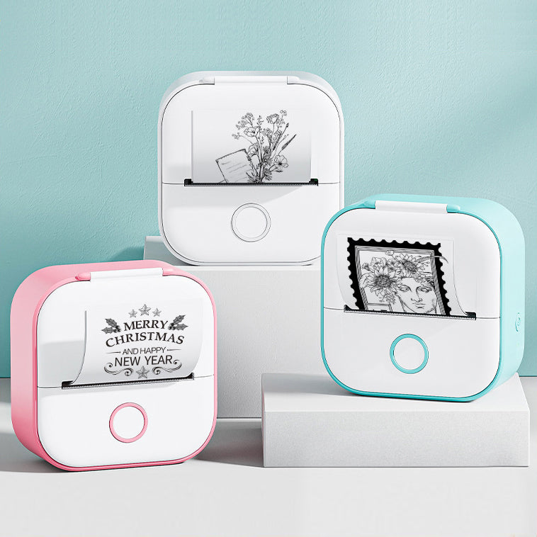 Portable Mini Thermal Label Printer Home Photo Printer Student Wrong Question Printer Bluetooth-compatible Mini Label Printer Price Tag CreativeRino