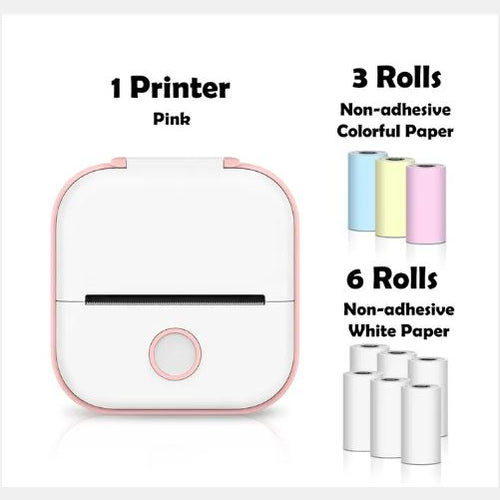 Portable Mini Thermal Label Printer Home Photo Printer Student Wrong Question Printer Bluetooth-compatible Mini Label Printer Price Tag CreativeRino