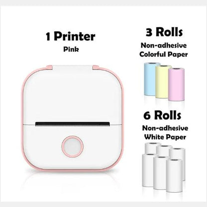 Portable Mini Thermal Label Printer Home Photo Printer Student Wrong Question Printer Bluetooth-compatible Mini Label Printer Price Tag CreativeRino