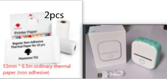 Portable Mini Thermal Label Printer Home Photo Printer Student Wrong Question Printer Bluetooth-compatible Mini Label Printer Price Tag CreativeRino