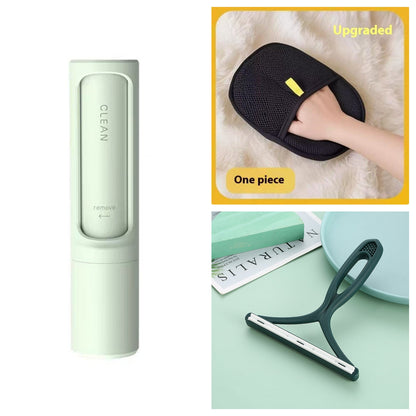 2-in-1 Reusable Pet Hair Remover Brush & Lint Roller – Self Cleaning Portable Fur Remover for Cat & Dog Hair, Clothes, Sofa, Carpet & Furniture Cleaning Tool CreativeRino