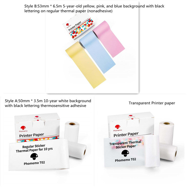 Portable Mini Thermal Label Printer Home Photo Printer Student Wrong Question Printer Bluetooth-compatible Mini Label Printer Price Tag CreativeRino