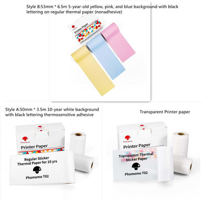 Portable Mini Thermal Label Printer Home Photo Printer Student Wrong Question Printer Bluetooth-compatible Mini Label Printer Price Tag CreativeRino