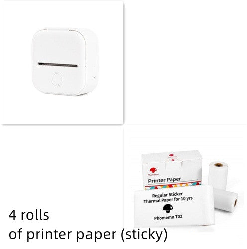 Portable Mini Thermal Label Printer Home Photo Printer Student Wrong Question Printer Bluetooth-compatible Mini Label Printer Price Tag CreativeRino