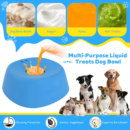 Interactive Spherical Dog Lick Bowl & Slow Feeder – Non-Slip Anti-Choking Pet Toy for Yogurt, Bone Broth & Liquid Treats CreativeRino