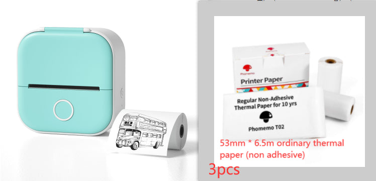 Portable Mini Thermal Label Printer Home Photo Printer Student Wrong Question Printer Bluetooth-compatible Mini Label Printer Price Tag CreativeRino