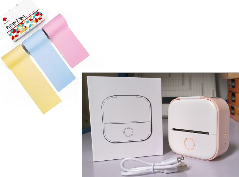 Portable Mini Thermal Label Printer Home Photo Printer Student Wrong Question Printer Bluetooth-compatible Mini Label Printer Price Tag CreativeRino