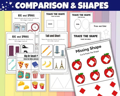 60000+ Preschool & Kindergarten Printable Activity Worksheets Bundle - CreativeRino